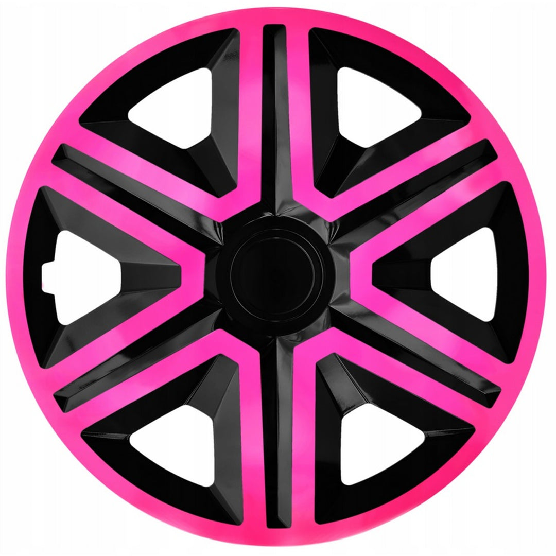 Tapa de rueda universal de 14'' NRM Action Doublecolor, rosa y negro, 1 unidad