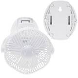 Ventilador a batería de 5"/12,7 cm con clip - USB / LED, AD 7335, Adler