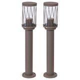 Lámpara de jardín de pie Rabalux Budapest, IP44, color marrón, casquillo E27, máx. 40 W, 8889, 2 unidades