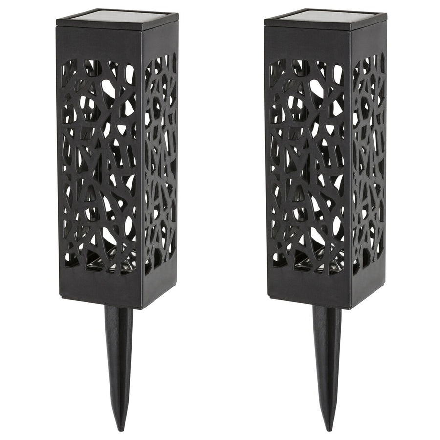 Lámpara solar Mora, 2 lm, grado de protección IP23, color negro, LED de 0,16 W, 8949, 2 unidades