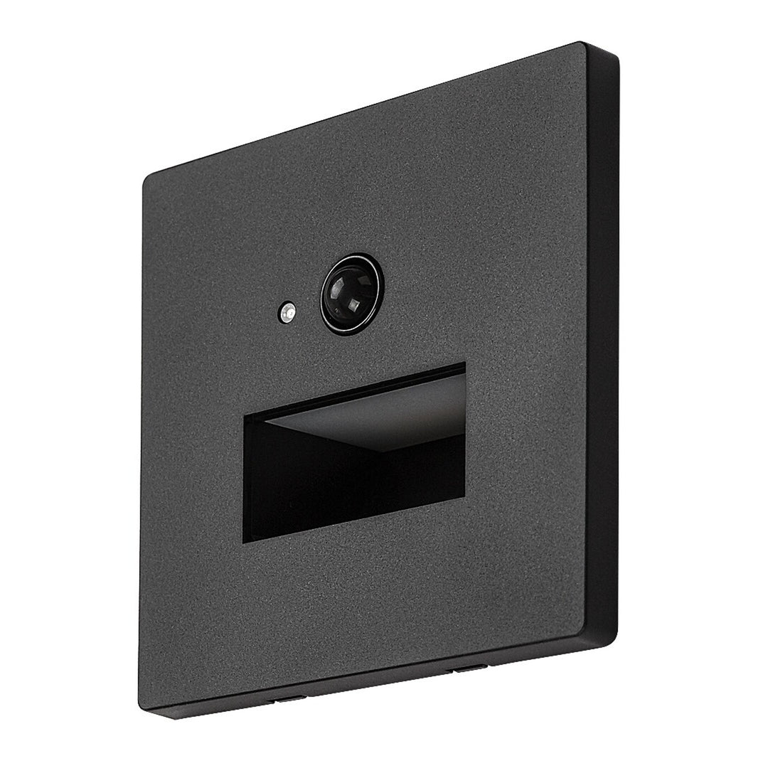 Lámpara Lunca LED 1 W IP20 negra, 3000, 4500, 6500 K, sensor de movimiento, sensor de luz, 77197, 2 unidades
