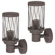 Aplique exterior Rabalux Budapest, IP44, color marrón, casquillo E27, máx. 40 W, 8888, 2 unidades