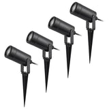 Lámpara de suelo Rabalux Krobia, IP65, color negro, casquillo GU10, máx. 4 W, 7814, 4 unidades