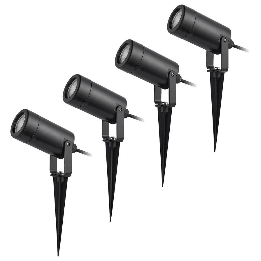 Lámpara de suelo Rabalux Krobia, IP65, color negro, casquillo GU10, máx. 4 W, 7814, 4 unidades