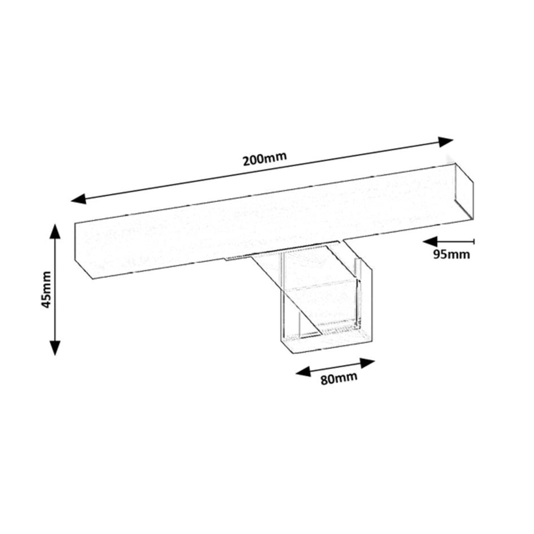 Lámpara de baño Rabalux Oliro LED 4 W, negra, IP44, 4000 K, 75050