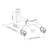 Soporte de pared para bicicletas Maclean, 25 kg máx., MC-457, 4 unidades