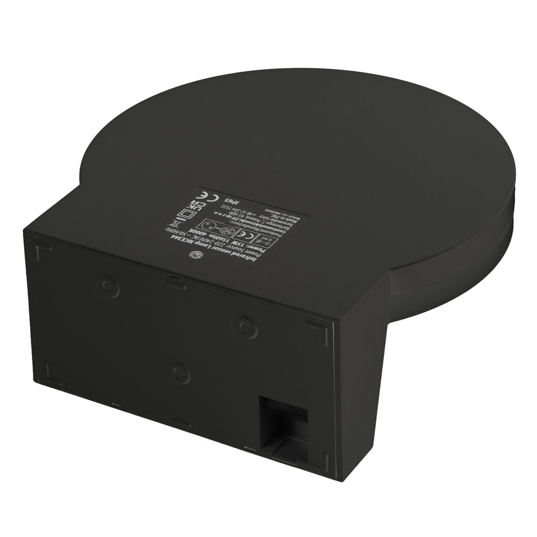 Lámpara LED con sensor de movimiento Maclean, sensor de movimiento PIR, color negro, 15 W, IP65, 1560 lm, luz blanca neutra (4000 K) MCE344 B, 2 unidades