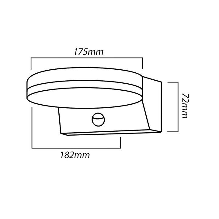 Lámpara LED con sensor de movimiento Maclean, sensor de movimiento PIR, color gris, 15 W, IP65, 1560 lm, luz blanca neutra (4000 K) MCE344 GR, 2 unidades