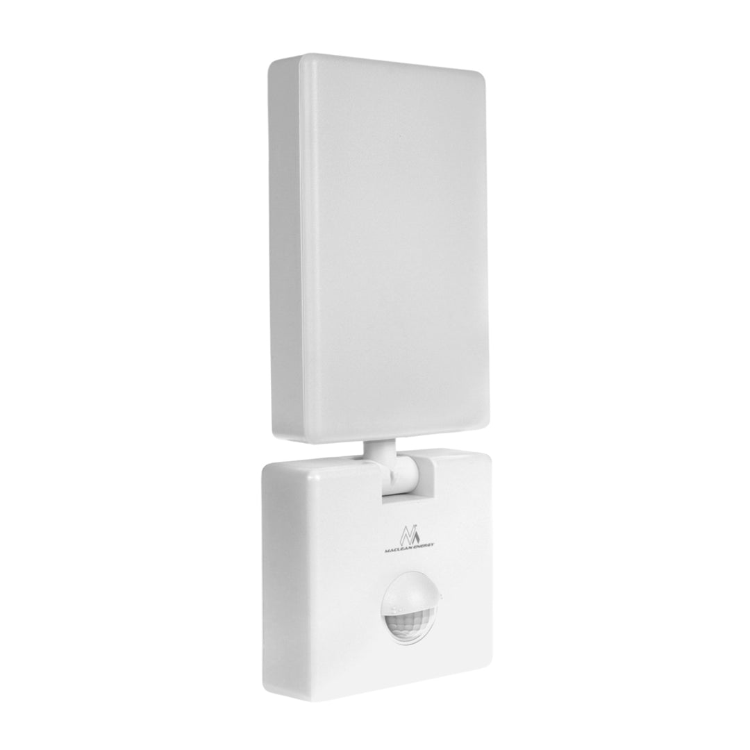 Lámpara LED con sensor de movimiento Maclean, sensor de movimiento PIR, color blanco, 10 W, IP65, 800 lm, luz blanca neutra (4000 K) MCE516 W, 2 unidades