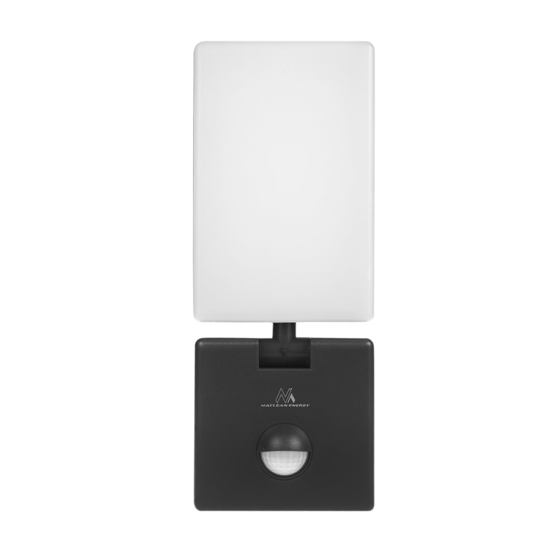 Lámpara LED con sensor de movimiento Maclean, sensor de movimiento PIR, color negro, 10 W, IP65, 800 lm, luz blanca neutra (4000 K) MCE516 B, 2 unidades