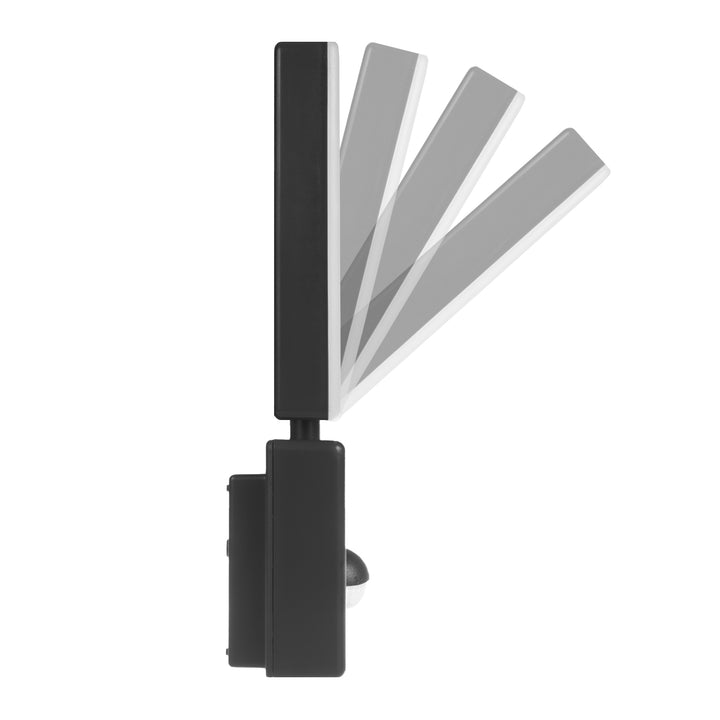 Lámpara LED con sensor de movimiento Maclean, sensor de movimiento PIR, color negro, 10 W, IP65, 800 lm, luz blanca neutra (4000 K) MCE516 B, 2 unidades