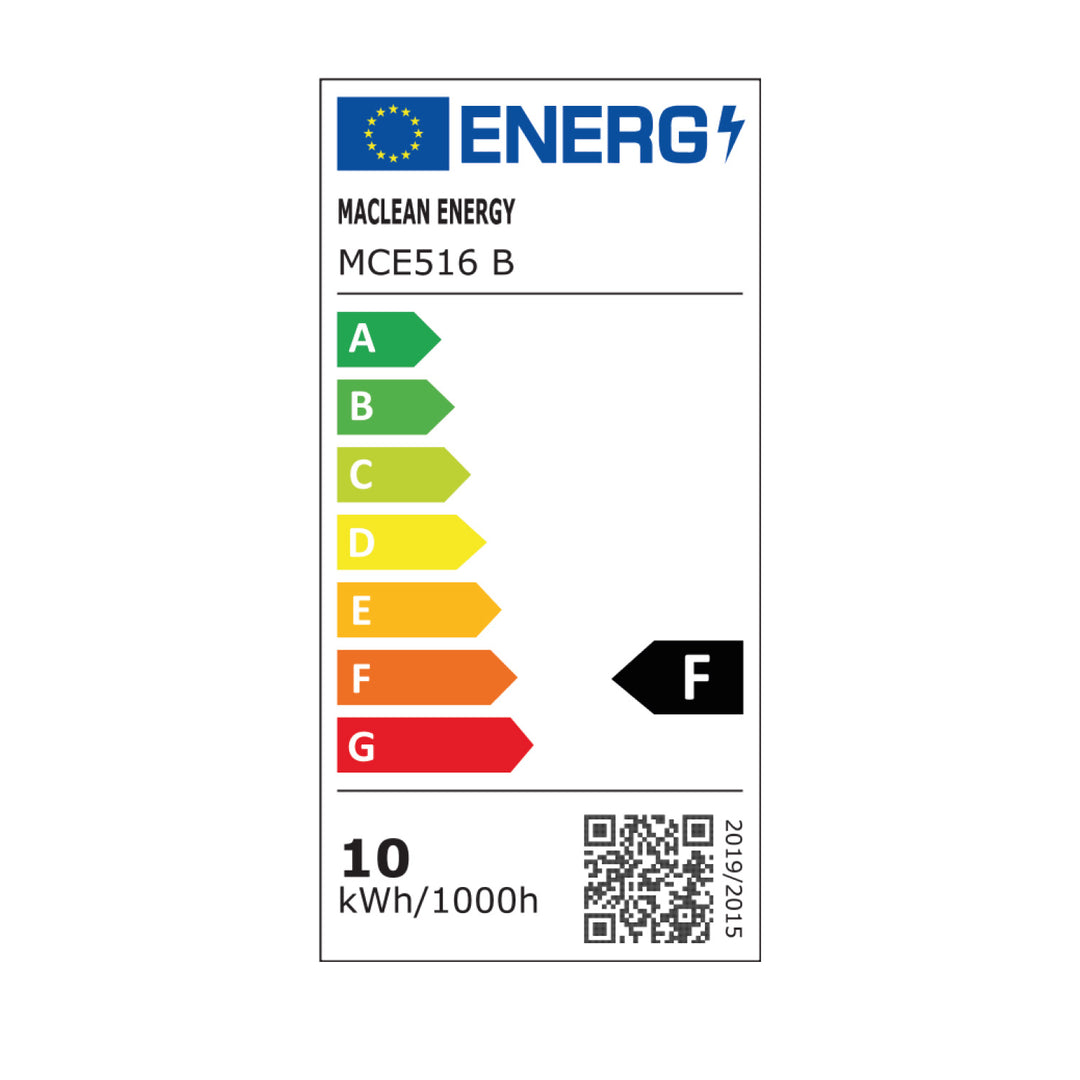 Lámpara LED con sensor de movimiento Maclean, sensor de movimiento PIR, color negro, 10 W, IP65, 800 lm, luz blanca neutra (4000 K) MCE516 B, 2 unidades