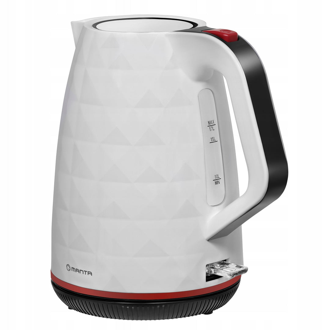 Hervidor eléctrico inalámbrico Manta ORISA de 1,7 l y 2200 W, color blanco