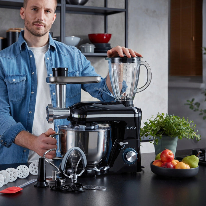 Batidora planetaria Lovio ChefAssistant Plus negra LVSTM02PBK