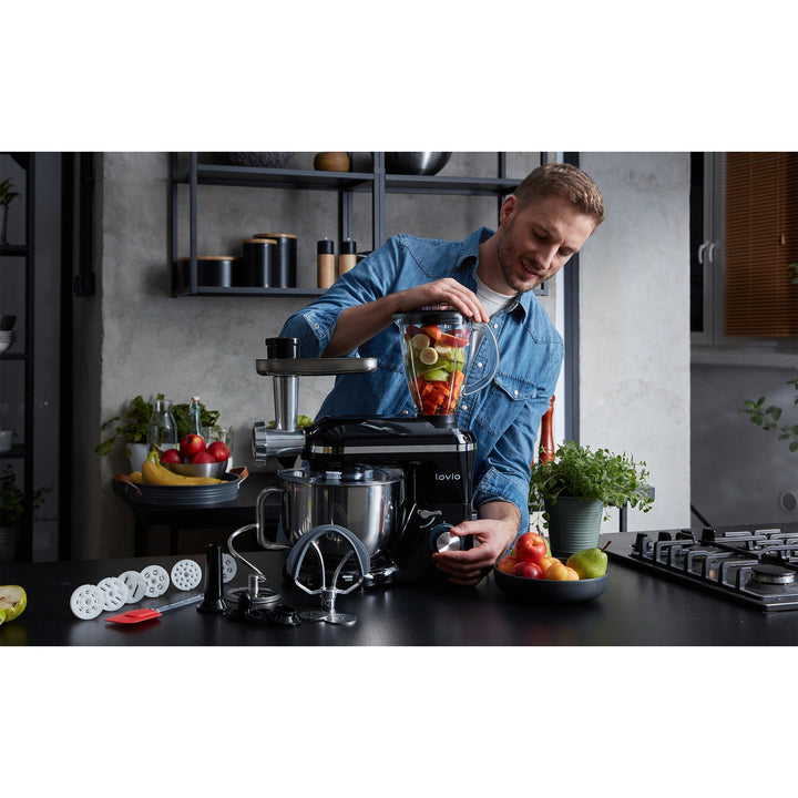 Batidora planetaria Lovio ChefAssistant Plus negra LVSTM02PBK