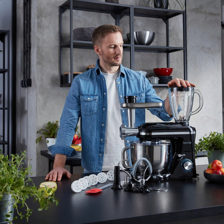 Batidora planetaria Lovio ChefAssistant Plus negra LVSTM02PBK