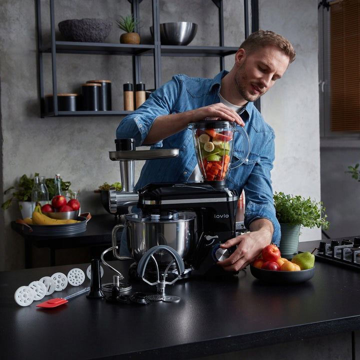 Batidora planetaria Lovio ChefAssistant Plus negra LVSTM02PBK
