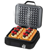Máquina para hacer gofres LOVIO PerfectCrisp, 2 gofres grandes, 1500 W, 6 niveles de cocción, LVWF002BK