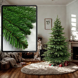 Árbol de Navidad artificial, abeto español, material de PVC, altura de 250 cm, soporte metálico