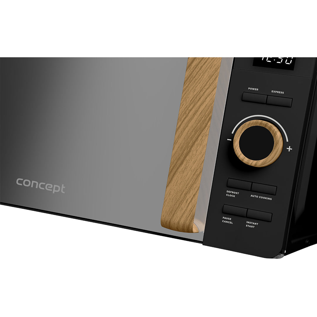 Microondas Concept, 5 niveles de potencia, función de descongelación, capacidad de 20 l, potencia de 800 W, color negro, MT3520bc