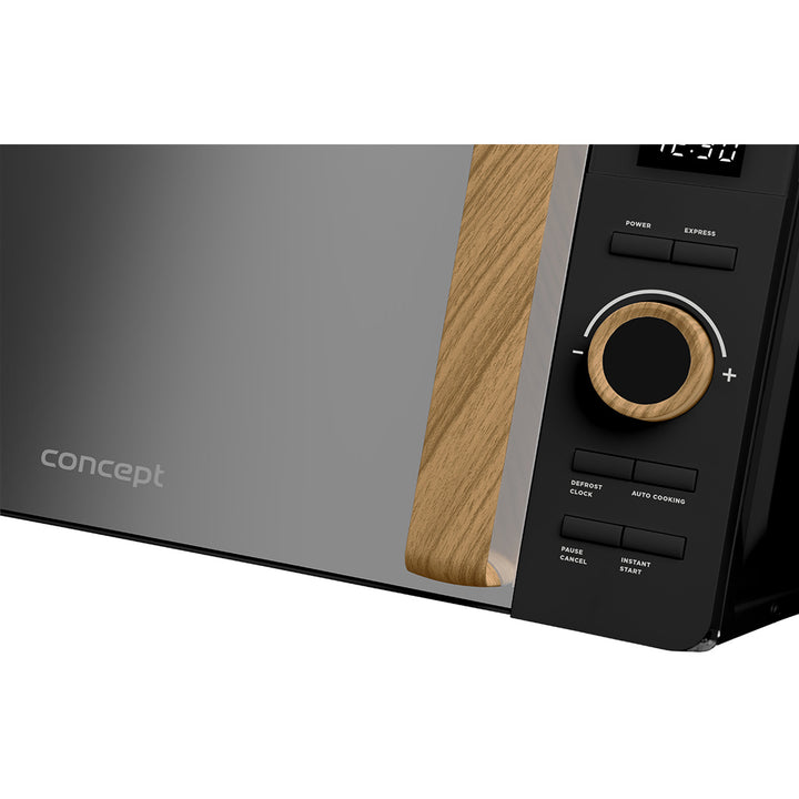 Microondas Concept, 5 niveles de potencia, función de descongelación, capacidad de 20 l, potencia de 800 W, color negro, MT3520bc