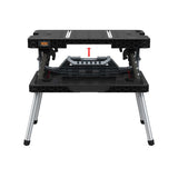 Mesa de taller plegable 2.0 de Keter, capacidad de carga de 453 kg, superficie de trabajo de 85 x 56 cm, patas metálicas estables, 271269