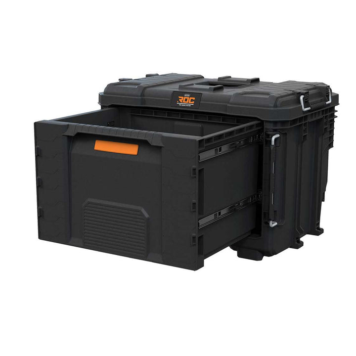 Caja de herramientas XL Keter ROC Pro Gear 2.0, con un cajón grande, sistema de sujeción para el transporte, posibilidad de colgarla en la pared, diseño modular, 271384