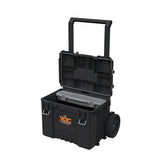 Juego de 3 cajas de herramientas Keter ROC Pro Gear 2.0, capacidad total de 110 l, protección IP65, asa telescópica desmontable, posibilidad de cerrar con candado, 256982