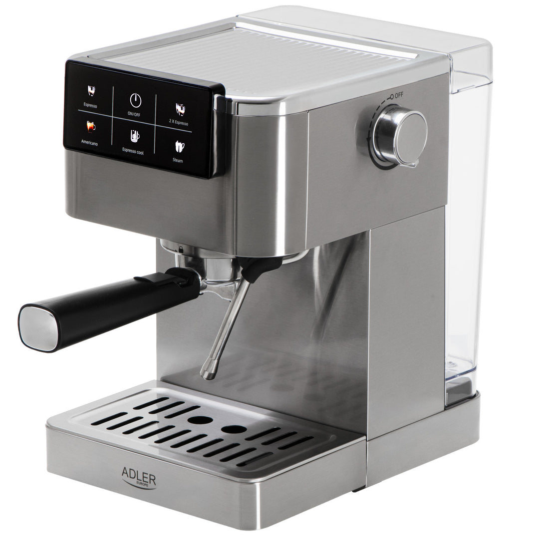 Cafetera de 20 bar, Thermoblock, espumador de leche, 5 en 1, Adler AD 4390