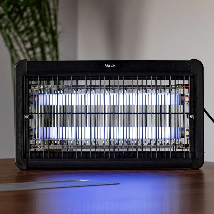 Lámpara matainsectos para mosquitos, moscas y polillas, trampa eléctrica, UV, 20 W, Vayox