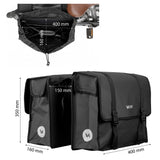 Bolsa doble de PVC para portaequipajes de bicicleta, con asa, negra, 40 l, VA0446, Vayox