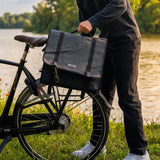 Bolsa doble de PVC para portaequipajes de bicicleta, con asa, negra, 40 l, VA0446, Vayox