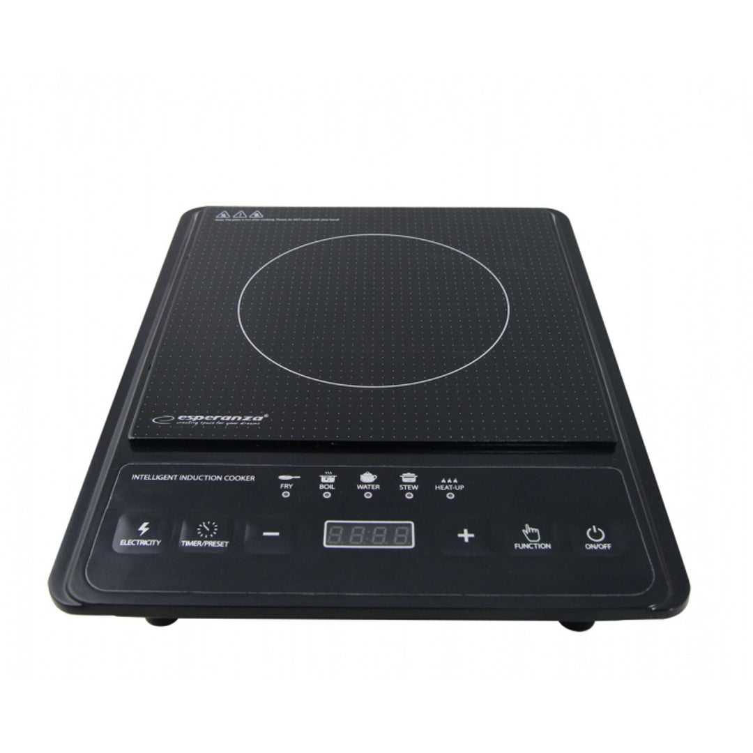 Placa de inducción Esperanza, potencia de 2000 W, 5 funciones preprogramadas, pantalla grande, Krakatau