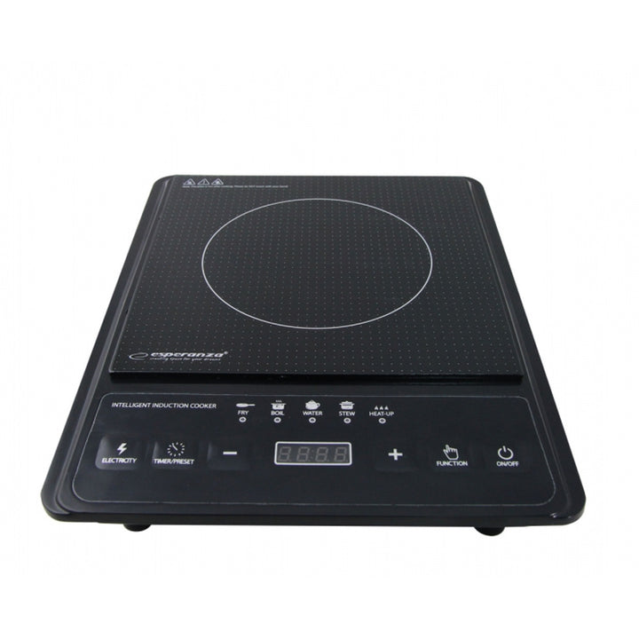 Placa de inducción Esperanza, potencia de 2000 W, 5 funciones preprogramadas, pantalla grande, Krakatau
