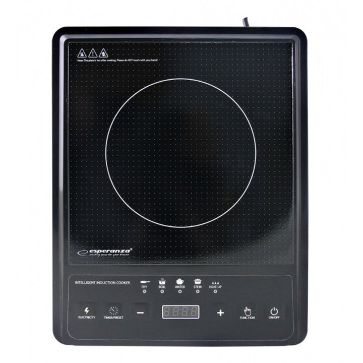 Placa de inducción Esperanza, potencia de 2000 W, 5 funciones preprogramadas, pantalla grande, Krakatau