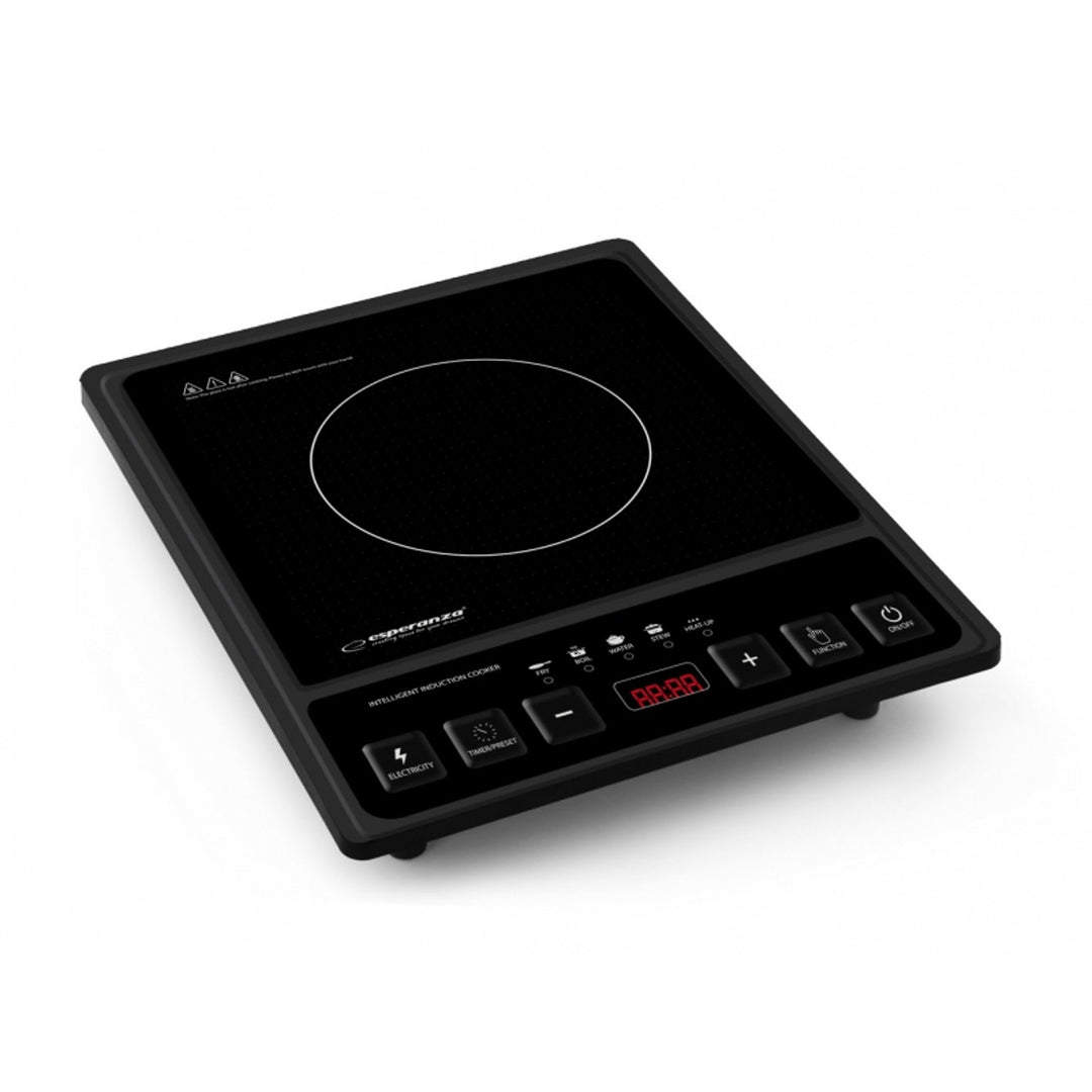 Placa de inducción Esperanza, potencia de 2000 W, 5 funciones preprogramadas, pantalla grande, Krakatau