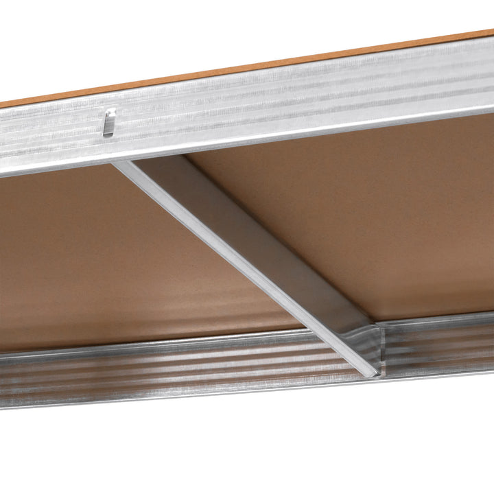 Estantería metálica de almacén, 5 estantes, capacidad máxima de 750 kg, 180 x 90 x 40, color plateado «Rebel», 2 unidades