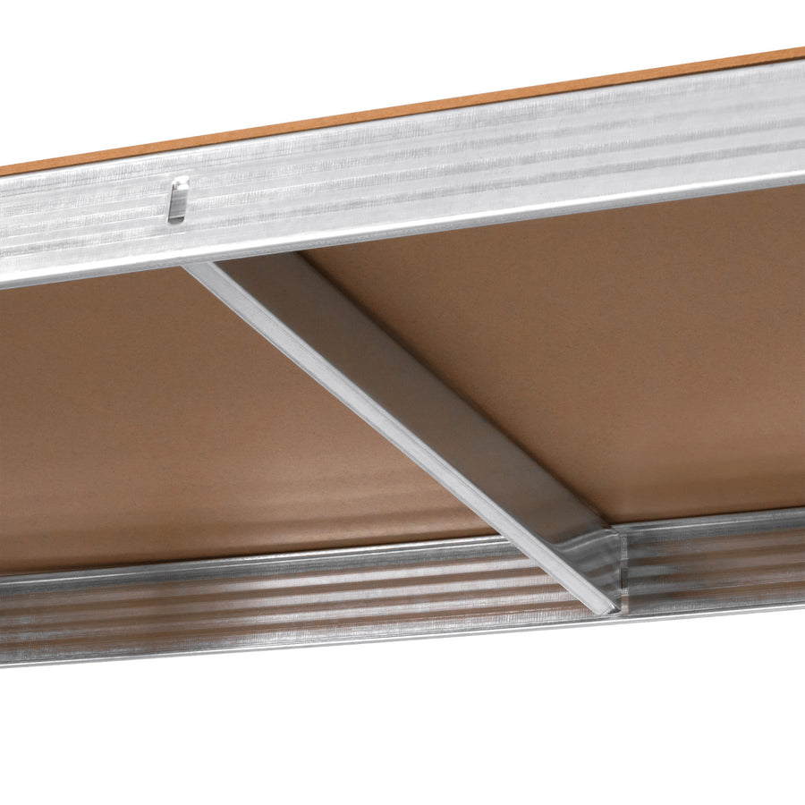 Estantería metálica de almacén, 5 estantes, capacidad máxima de 750 kg, 180 x 90 x 40, color plateado «Rebel», 2 unidades
