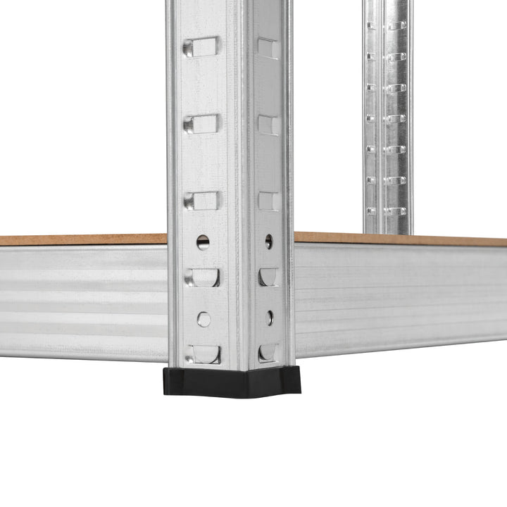 Estantería metálica de almacén, 5 estantes, capacidad máxima de 750 kg, 180 x 90 x 40, color plateado «Rebel», 2 unidades
