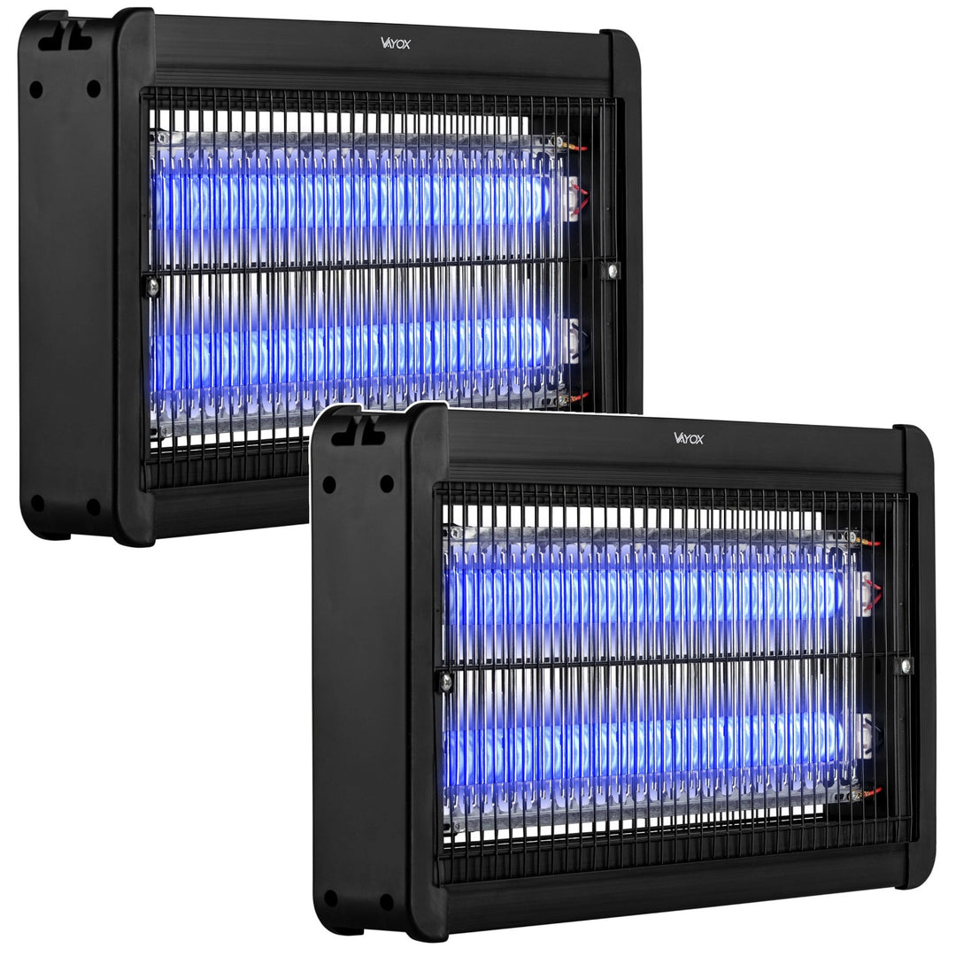 Lámpara electrónica para matar mosquitos, moscas y polillas, trampa eléctrica, UV, 20 W, Vayox, 2 unidades
