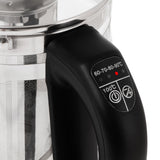 Hervidor de cristal de 1,5 l con infusor y control de temperatura de 2200 W, LED, 60-100 °C, Adler AD 1299, negro