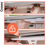 Panel calefactor por infrarrojos para debajo del escritorio Cronos, potencia de 120 W, temporizador, 3 niveles de funcionamiento, DCH-150