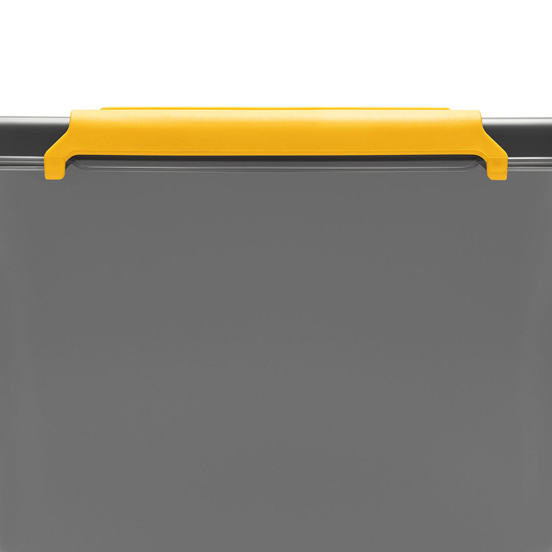 Contenedor Moxom SolidStore, capacidad de 80 l, gris, tapa con cierre a presión, con ruedas, sin BPA, 04-0217