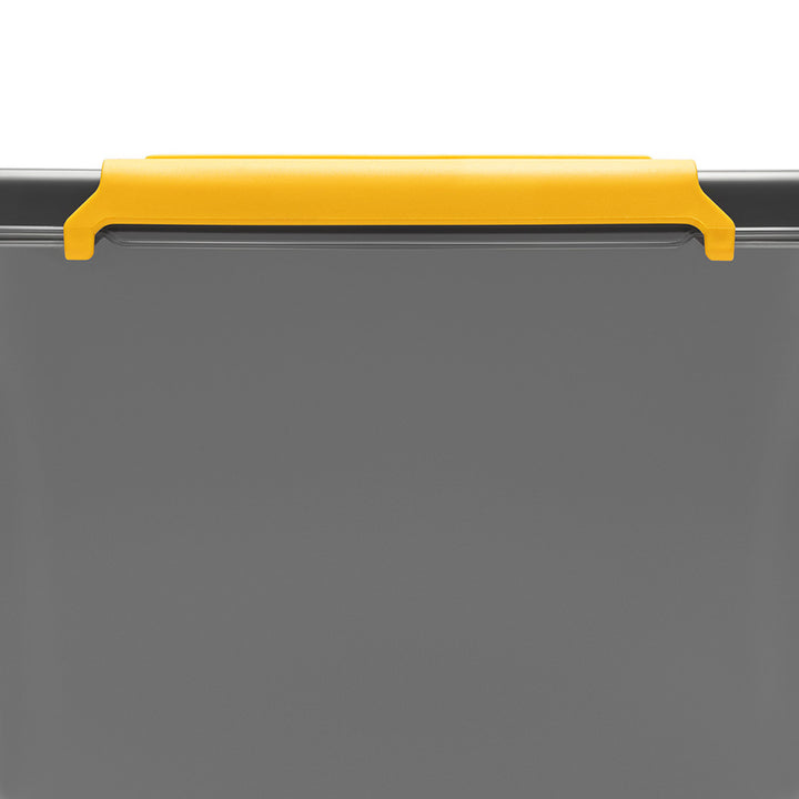 Contenedor Moxom SolidStore, capacidad de 80 l, gris, tapa con cierre a presión, con ruedas, sin BPA, 04-0217