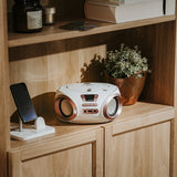 Radio Boombox con CD-MP3, USB, radio FM, AUX, toma para auriculares, Adler, AD 1181