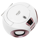 Radio Boombox con CD-MP3, USB, radio FM, AUX, toma para auriculares, Adler, AD 1181