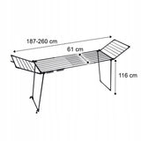 Tendedero, 27 m de superficie, extensible, plegable, de pie, grande, Bona XXL, Sepio