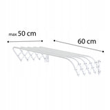 Tendedero plegable 60, para ropa y ropa interior, extensible, blanco, modelo 103, Sepio