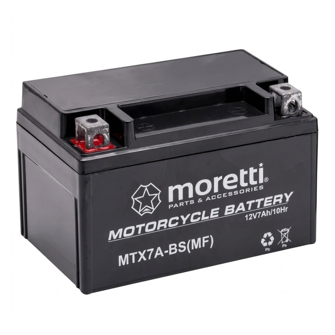 Batería Moretti, 12 V, 7 Ah, AGM (gel), corriente de arranque de 90 A, AKUYTX7A-BSXMOR000