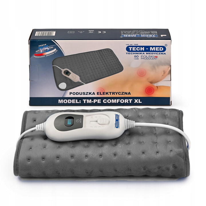 Almohadilla eléctrica, 3 niveles de calor, 30 x 60 cm, potencia de 100 W, TM-PE COMFORT XL, Tech-Med